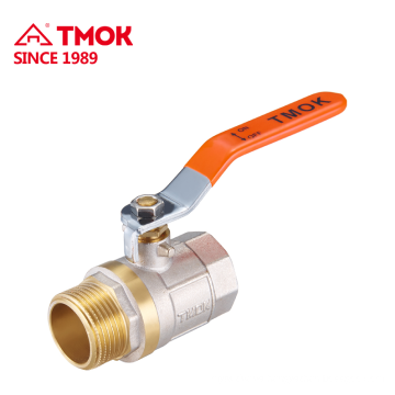 Female Male Brass ball valve with brass ball PTFE good quality for water in TMOK